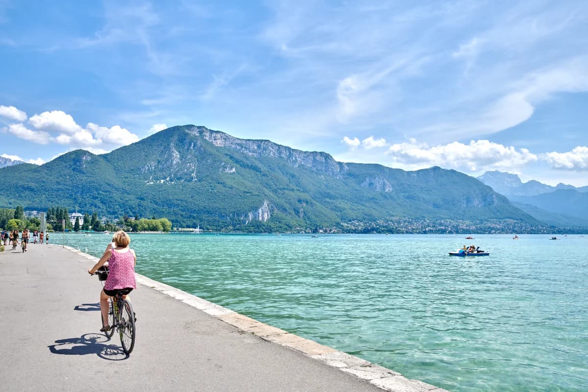 Tour du lac d'Annecy en vélo, parcours 40 km